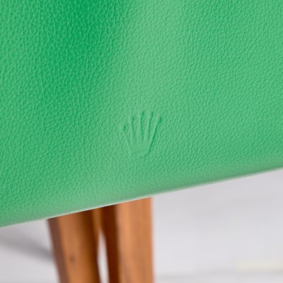 Lot 737 - A PAIR OF ROLEX BOUTIQUE CHAIRS AND A STOOL