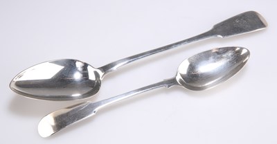 Lot 1185 - A GEORGE IV SILVER BASTING SPOON