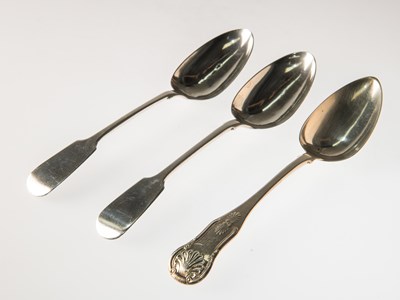 Lot 1229 - A PAIR OF WILLIAM IV SCOTTISH SILVER TABLE SPOONS