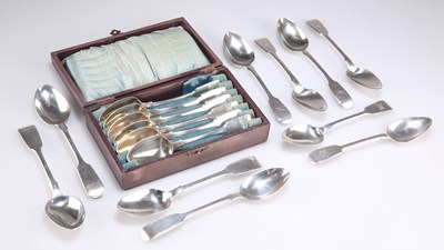 Lot 1147 - A COLLECTION OF 19TH CENTURY SILVER TEASPOONS