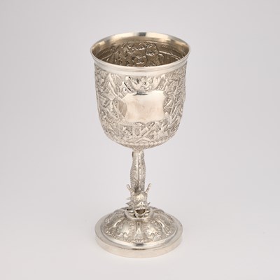 Lot 253 - A 19TH CENTURY CHINESE SILVER GOBLET
