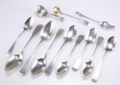 Lot 1086 - A MIXED LOT OF SCOTTISH PROVINCIAL SILVER SPOONS