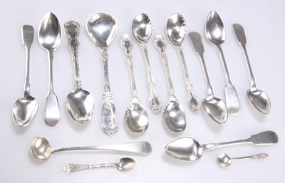 Lot 1213 - A MIXED LOT OF FOREIGN SILVER SPOONS