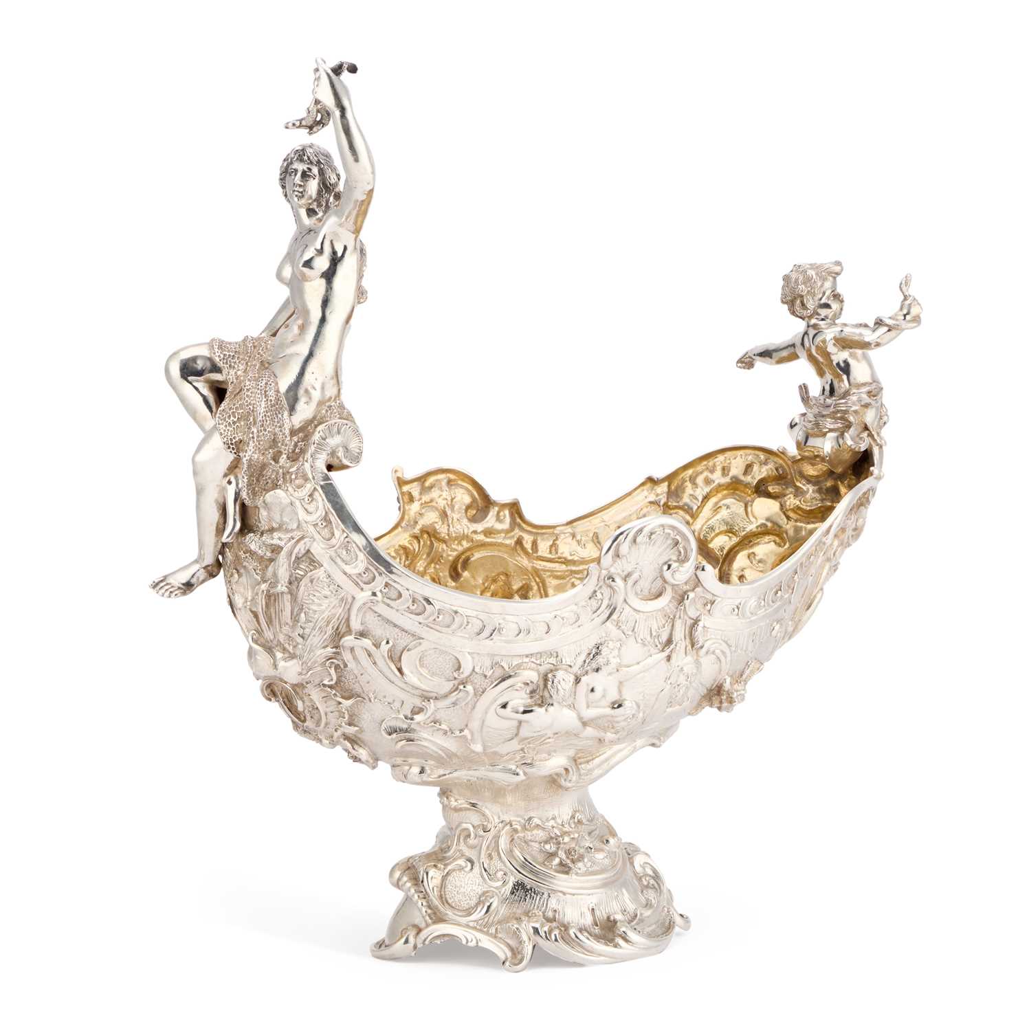 Lot 239 - A MASSIVE GERMAN SILVER CENTREPIECE