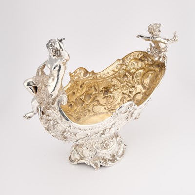 Lot 239 - A MASSIVE GERMAN SILVER CENTREPIECE