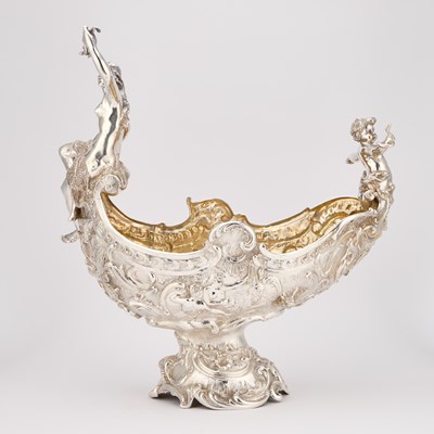 Lot 239 - A MASSIVE GERMAN SILVER CENTREPIECE