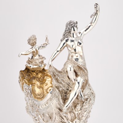 Lot 239 - A MASSIVE GERMAN SILVER CENTREPIECE