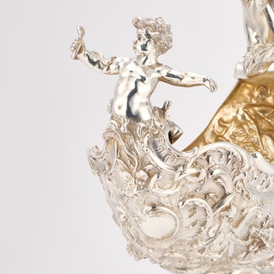 Lot 239 - A MASSIVE GERMAN SILVER CENTREPIECE
