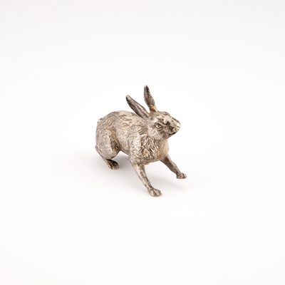 Lot 246 - AN ELIZABETH II SILVER MODEL OF A HARE