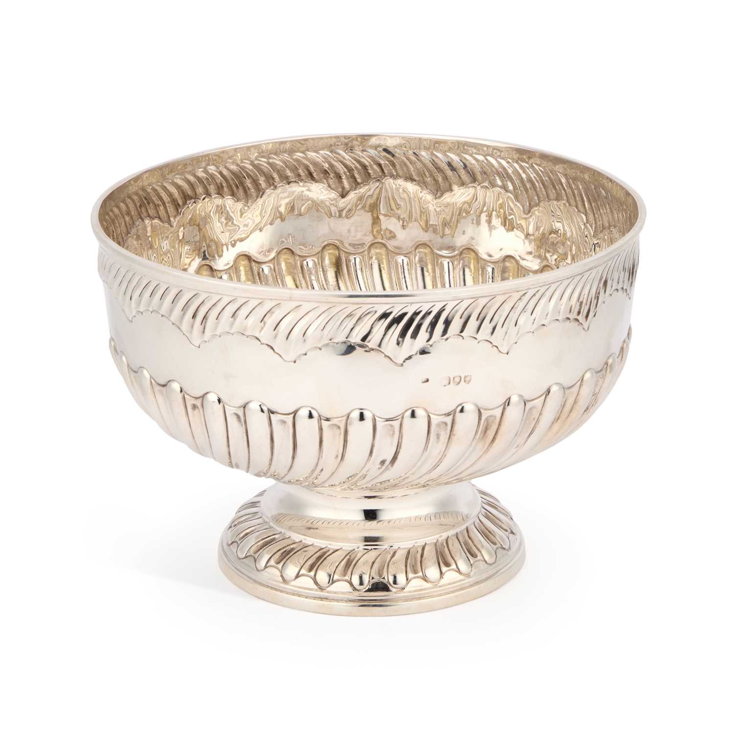Lot 130 - A LARGE VICTORIAN SILVER ROSE BOWL