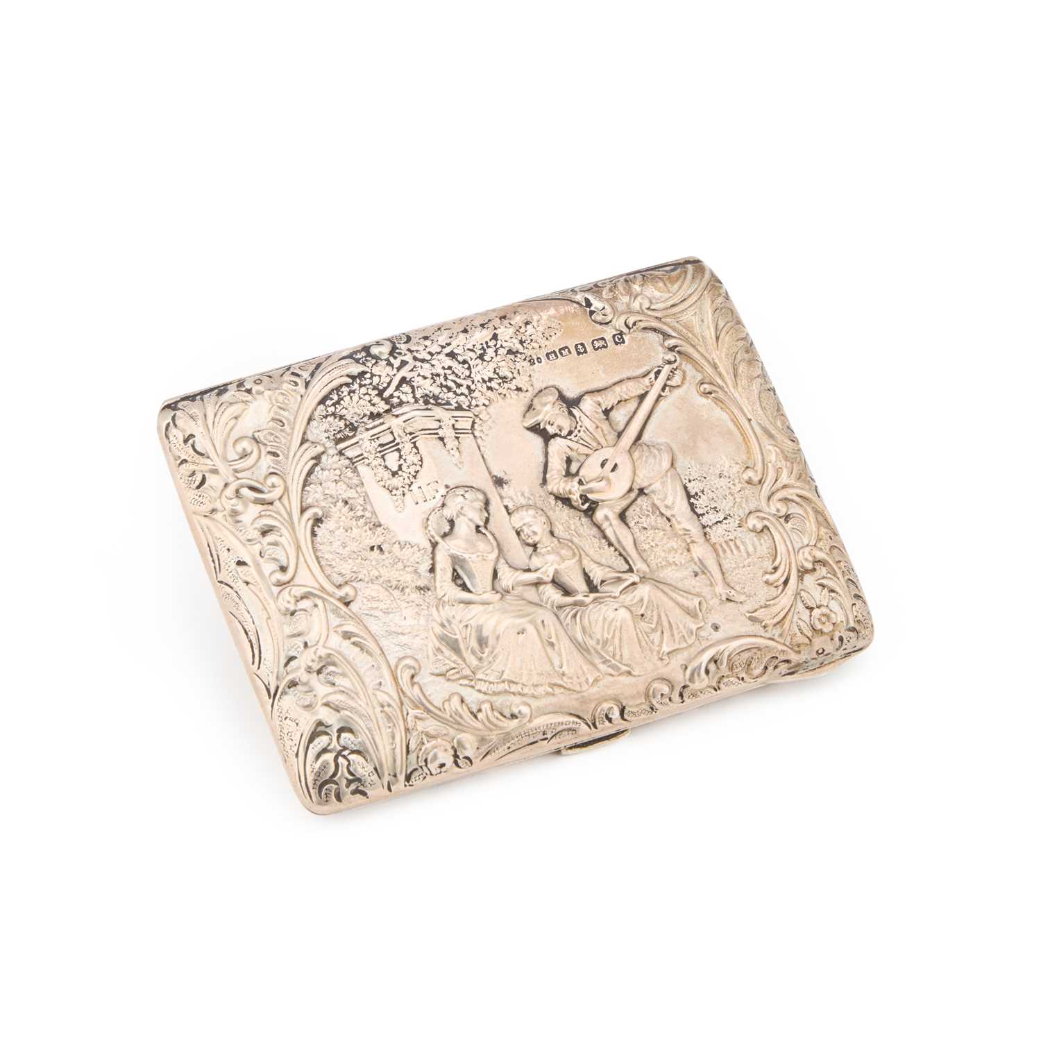 Lot 109 - AN EDWARDIAN SILVER CARD CASE