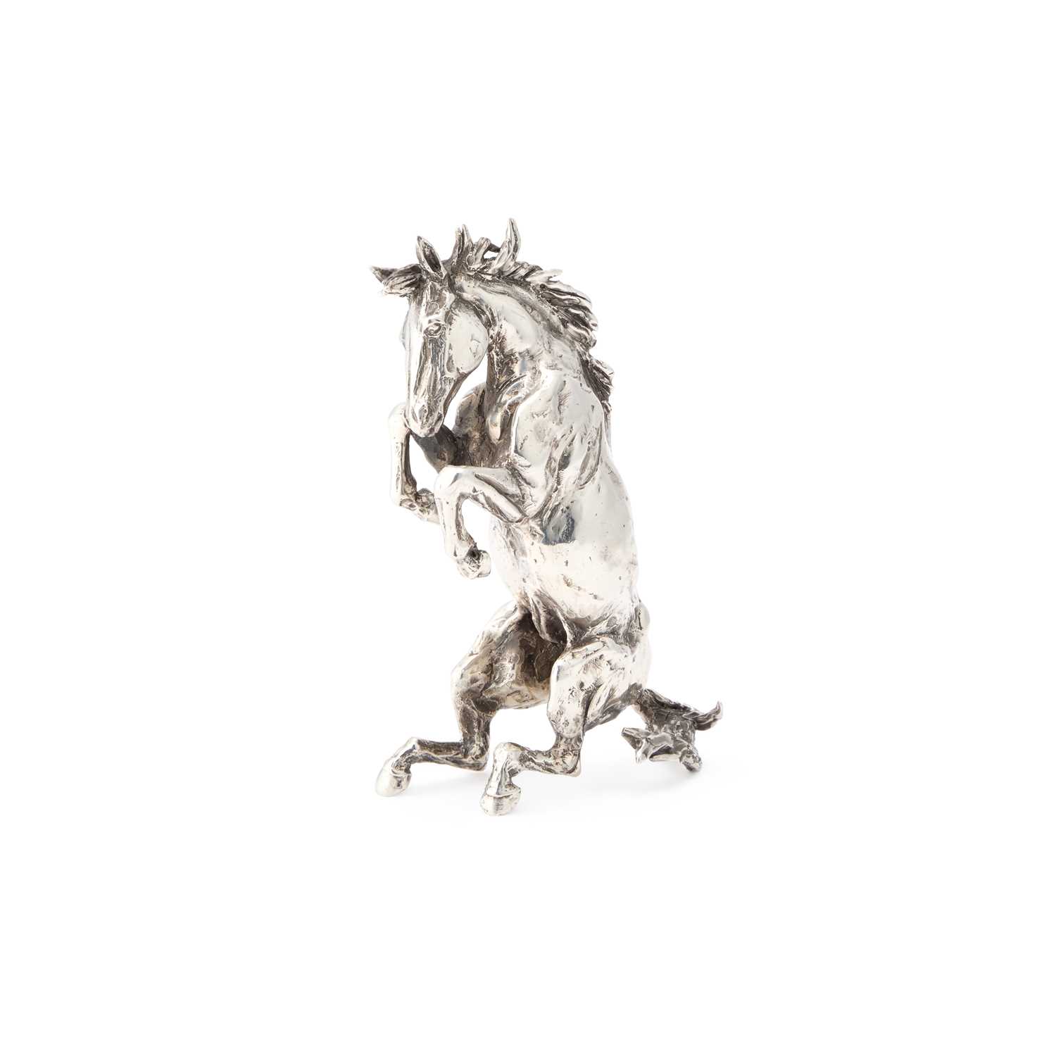 Lot 102 - EMMA MACDERMOTT (IRISH, B.1957), A CAST SILVER MODEL OF A HORSE