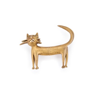 Lot 563 - JEAN COCTEAU, A CAT BROOCH