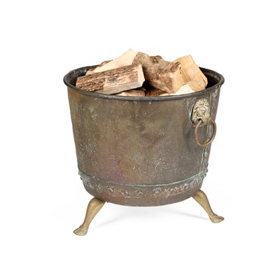 Lot 763 - A LARGE VICTORIAN COPPER LOG BIN