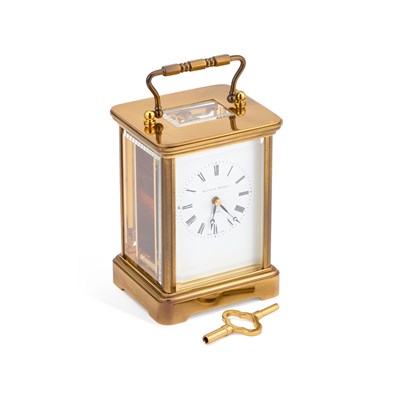 Lot 708 - A LARGE MATTHEW NORMAN BRASS-CASED CARRIAGE CLOCK