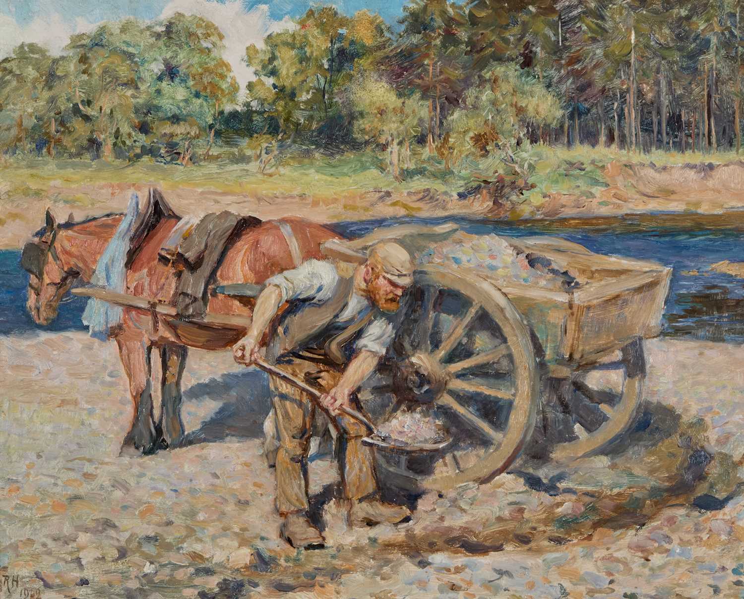 Lot 74 - RALPH HEDLEY RBA, STAITHES GROUP (1848-1930)
