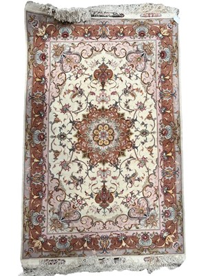 Lot 262 - A NEAR PAIR OF TABRIZ RUGS