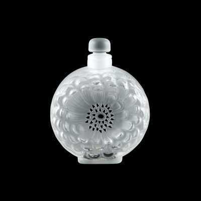 Lot 24 - A LALIQUE 'DAHLIA' SCENT BOTTLE AND STOPPER