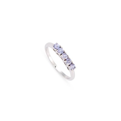 Lot 347 - A TANZANITE RING