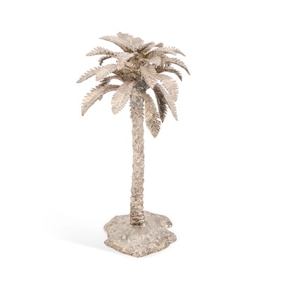 Lot 297 - PATRICK MAVROS, A SILVER PALM TREE CANDLE HOLDER