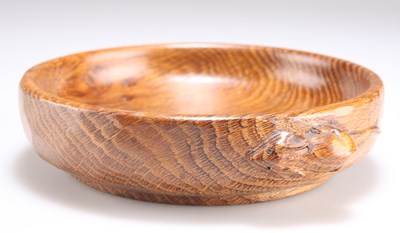 Lot 429 - ROBERT THOMPSON OF KILBURN, A MOUSEMAN OAK NUT BOWL