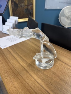 Lot 23 - RENÉ LALIQUE (FRENCH, 1860-1945), A 'CHRYSIS' CAR MASCOT