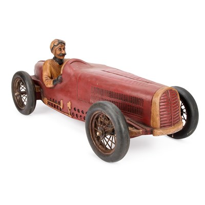 Lot 168 - A PAINTED MODEL OF A BUGATTI RACING CAR