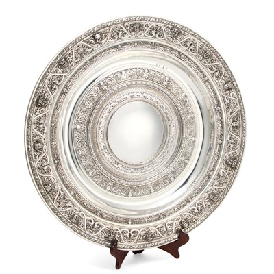 Lot A MASSIVE RENAISSANCE REVIVAL SILVER CHARGER