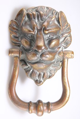 Lot 63 - A LARGE VICTORIAN BRASS DOOR KNOCKER