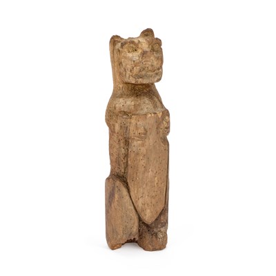 Lot 651 - A CARVED PINE HERALDIC FIGURE
