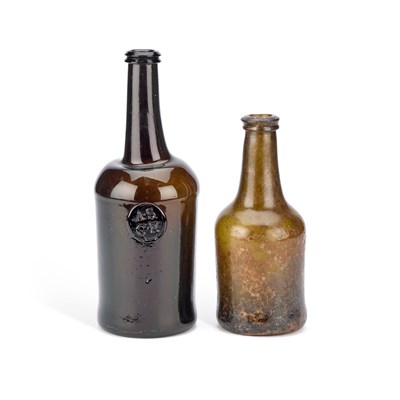 Lot 4 - AN EARLY WINE BOTTLE AND A 19TH CENTURY WINE BOTTLE