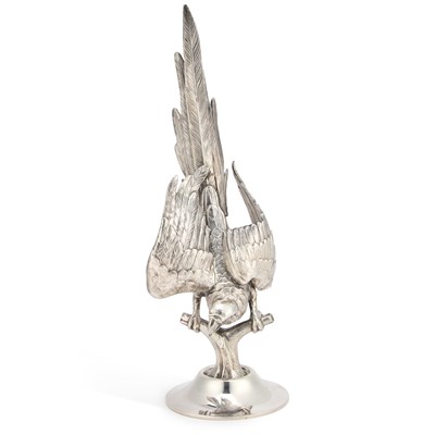 Lot 223 - A SPANISH SILVER MODEL OF A MACAW PARROT