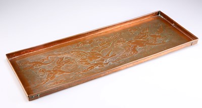 Lot 129 - AN ARTS AND CRAFTS COPPER TRAY