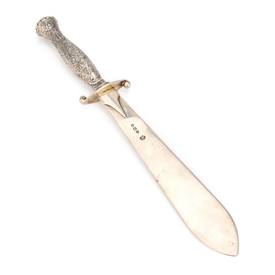 Lot 322 - A LARGE VICTORIAN SILVER PAPER KNIFE