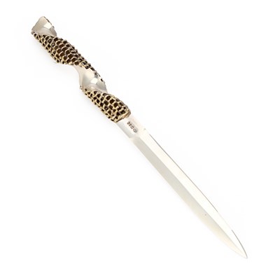 Lot 224 - STUART DEVLIN, AN ELIZABETH II SILVER AND PARCEL-GILT LETTER OPENER OR PAPER KNIFE