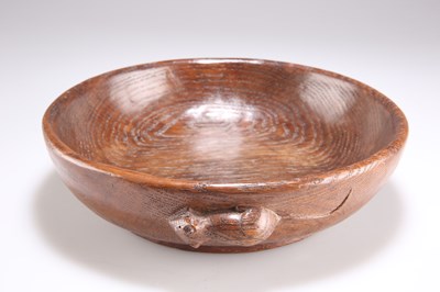 Lot 431 - ROBERT THOMPSON OF KILBURN, AN EARLY MOUSEMAN OAK BOWL