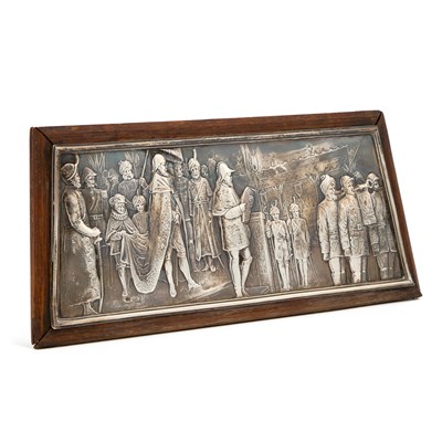 Lot 247 - A GEORGE V SILVER PLAQUE