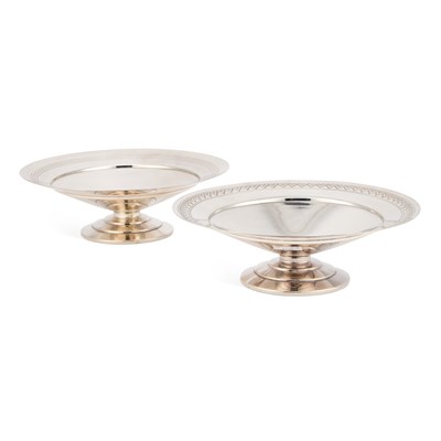 Lot 201 - TWO ART DECO MAPPIN & WEBB SILVER-PLATED TAZZAS