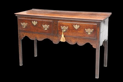 Lot 377 - A SMALL 18TH CENTURY OAK DRESSER BASE