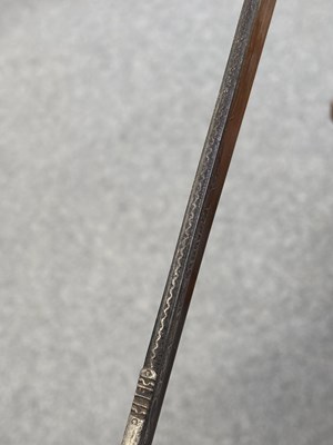Lot 3 - A SILVER-MOUNTED OTTOMAN YATAGAN