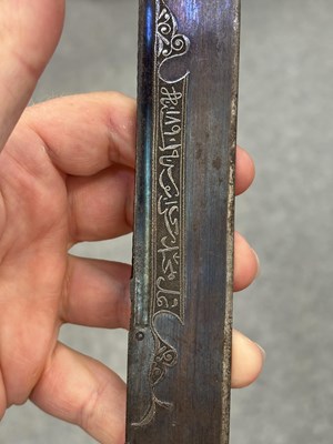 Lot 3 - A SILVER-MOUNTED OTTOMAN YATAGAN
