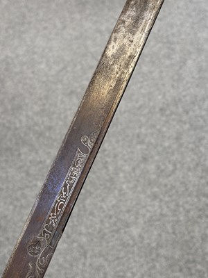 Lot 3 - A SILVER-MOUNTED OTTOMAN YATAGAN