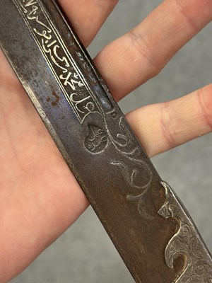Lot 3 - A SILVER-MOUNTED OTTOMAN YATAGAN