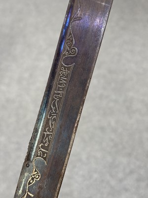 Lot 3 - A SILVER-MOUNTED OTTOMAN YATAGAN