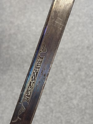 Lot 3 - A SILVER-MOUNTED OTTOMAN YATAGAN
