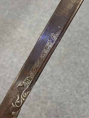 Lot 3 - A SILVER-MOUNTED OTTOMAN YATAGAN