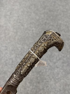 Lot 3 - A SILVER-MOUNTED OTTOMAN YATAGAN