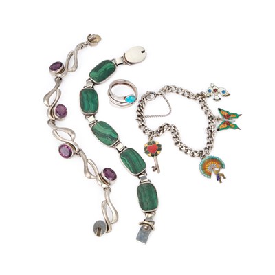 Lot 271 - FOUR ITEMS OF MEXICAN JEWELLERY