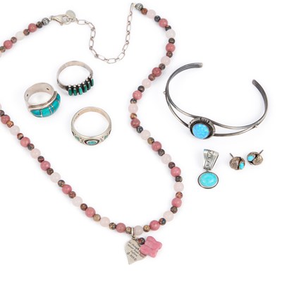 Lot 325 - A GROUP OF NATIVE AMERICAN JEWELLERY