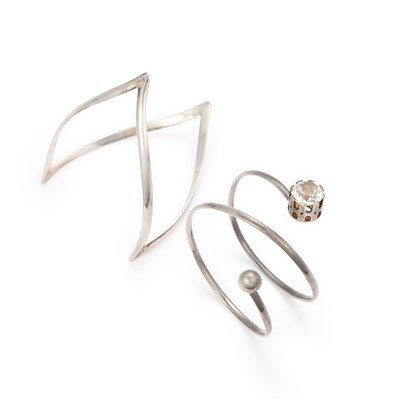 Lot 240 - TWO MODERNIST BRACELETS
